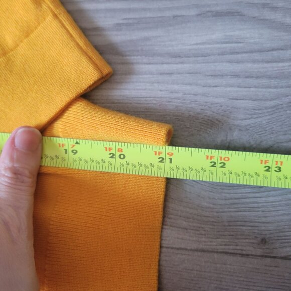 Banana Republic Extra Fine Merino Wool Yellow Cardigan Sweater S Button-Front Li - Picture 6 of 7